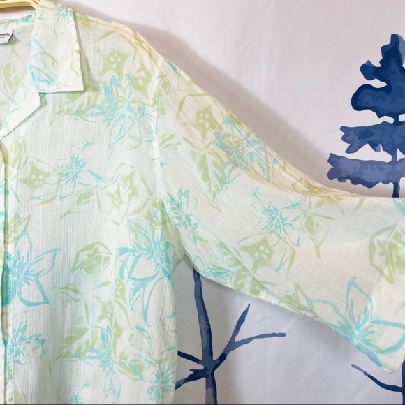 Columbia Women’s PFG Tropical Button Front Shirt Size L EUC - Picture 3 of 7